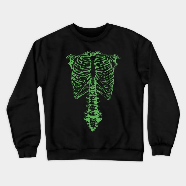 green ribcage spinal tap Crewneck Sweatshirt by Genetics art